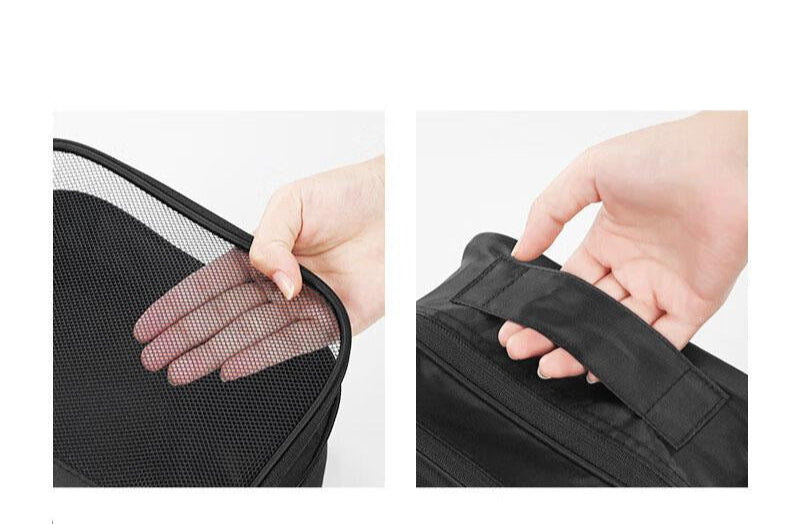 Weekend Travel Shoe Organizer: Holds 3+ Pairs, Durable & Folds Flat, Smart Packing Hack for Women & Men, Travel Essentials Gym Bag, Packing Cubes, Travel Accessories